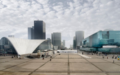Clouds with buildings in europe