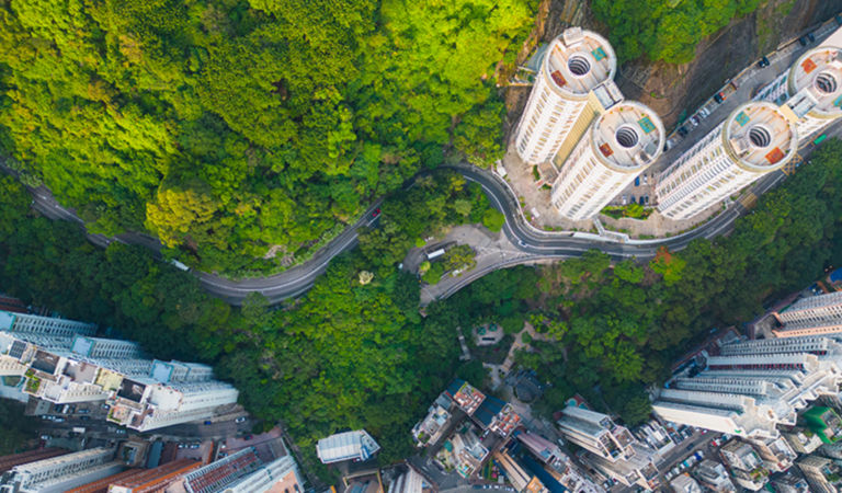 Aerial Road Hong-Kong