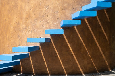 Blue Block Staircase 