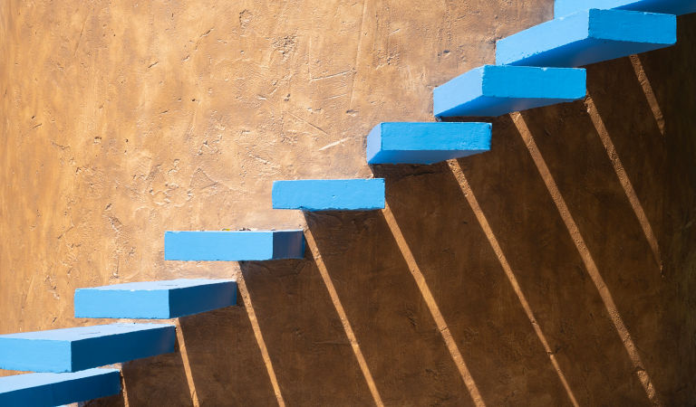 Blue Block Staircase 