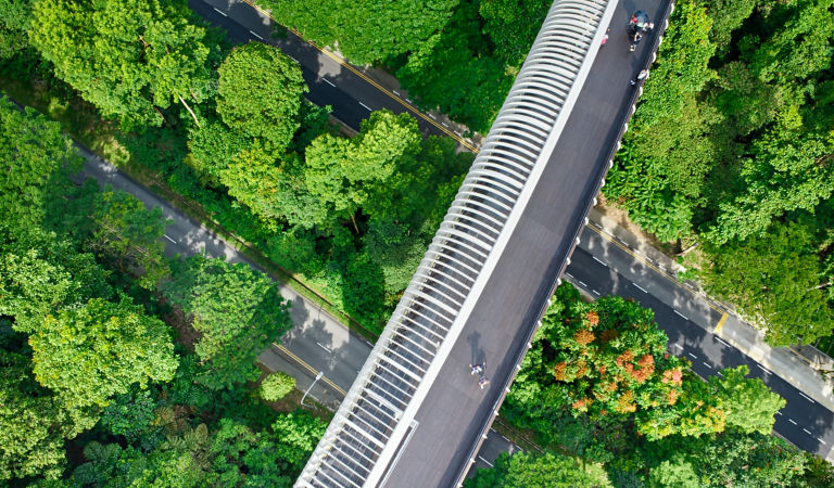 Bridge over road in Singapore
