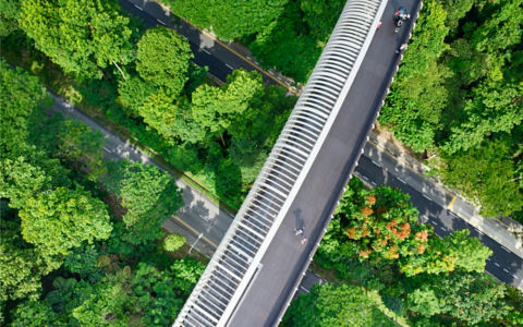 Bridge over road in Singapore