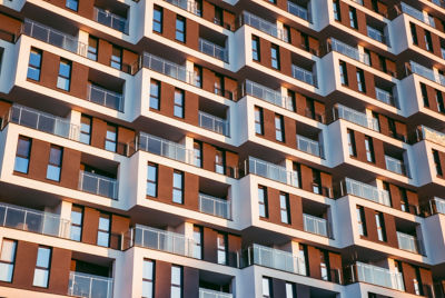Modern Apartment Building Balcony