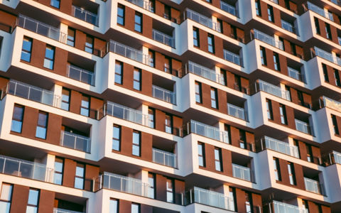 Modern Apartment Building Balcony