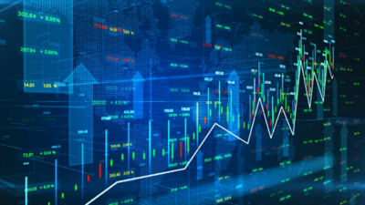 earnings, stock price chart, positive