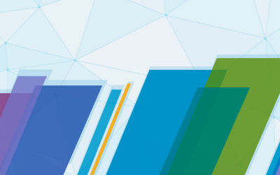 Abstract geometric design with colorful overlays