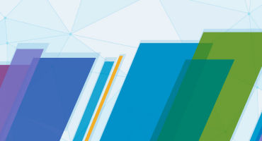 Abstract geometric design with colorful overlays