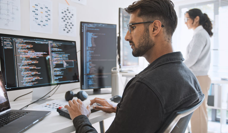Software engineer developer use computer 2156385097