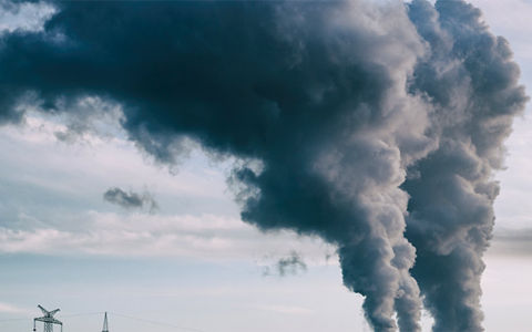 pollution over ssky and windmill