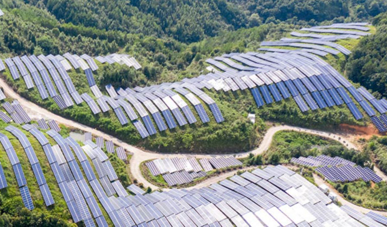 solar plant on hills