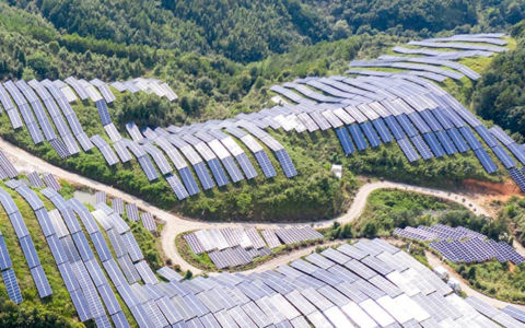 solar plant on hills