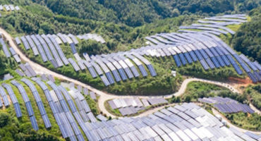 solar plant on hills