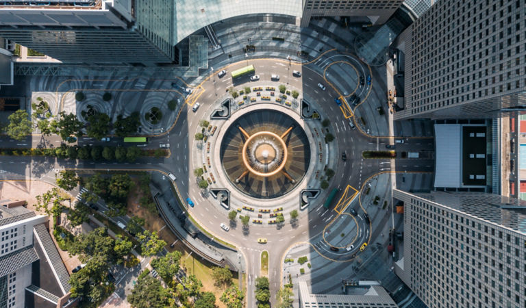 top view fountain of wealth singapore