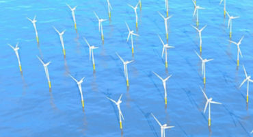 wind farm in the sea