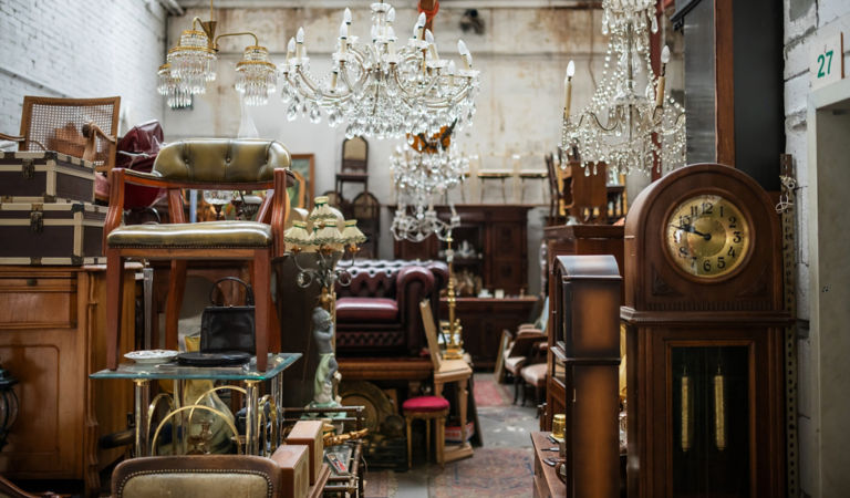Furniture on flea market