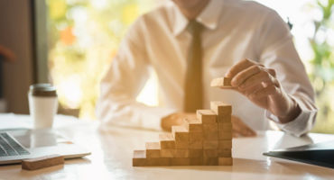 Placing wooden blocks